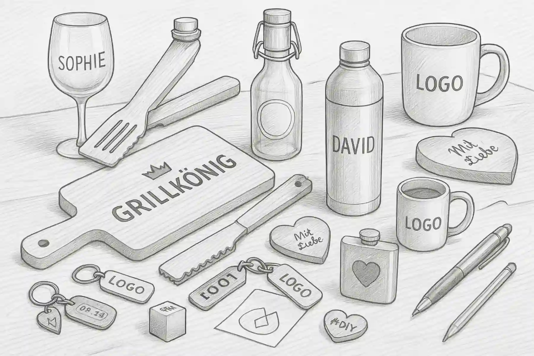 Personalisierte Produkte mit Lasergravur