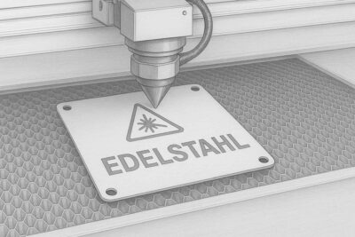 Laserkennzeichnung Edelstahlplatte