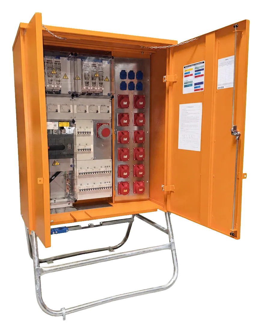Construction site power distribution boards
