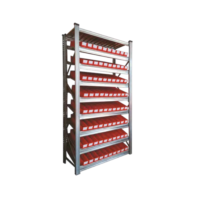 Fachbodenregal mit Lagerboxen