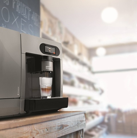 Professionelle Kaffeemaschine mit farbigem TFT-Display