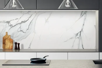 Küchenrückwand aus Digitaldruck-Glas