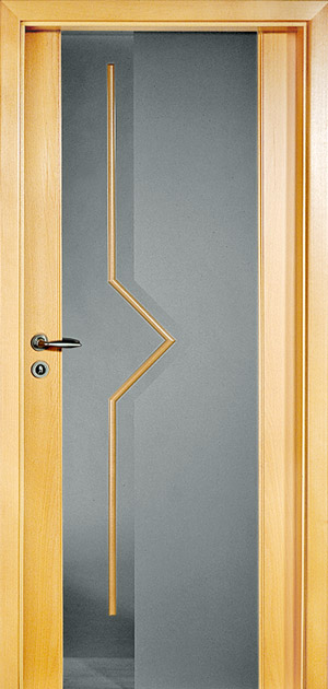 Wood-glass door FULDA, beech