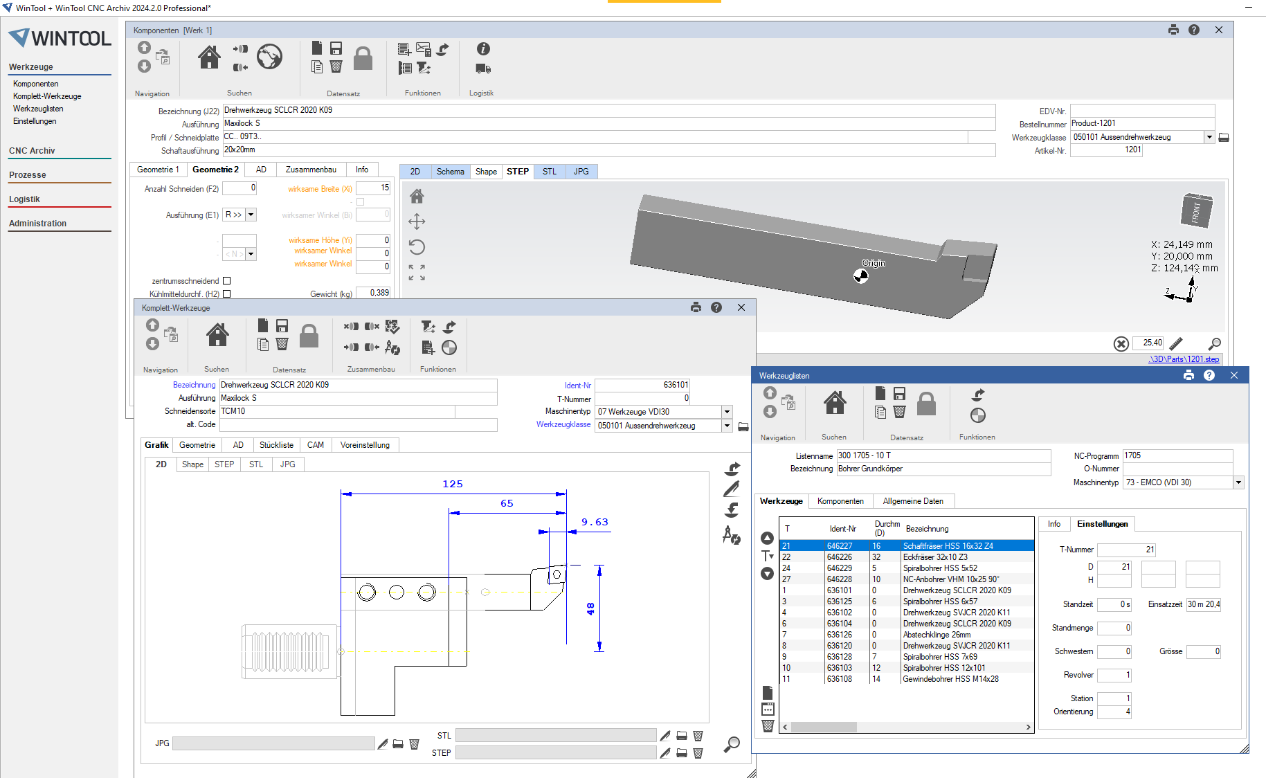 WinTool Anwendungssoftware