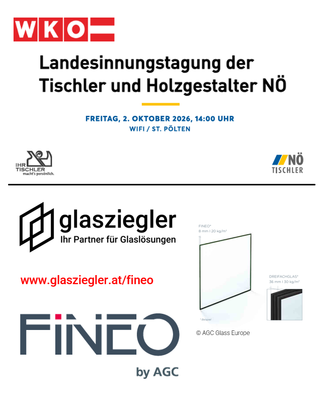 Glasziegler auf der Landesinnungstagung Tischler und Holzgestalter NÖ
