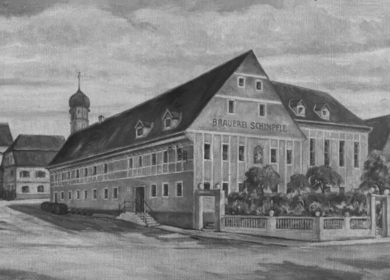 Gemälde der Brauerei Schimpfle aus früherer Zeit