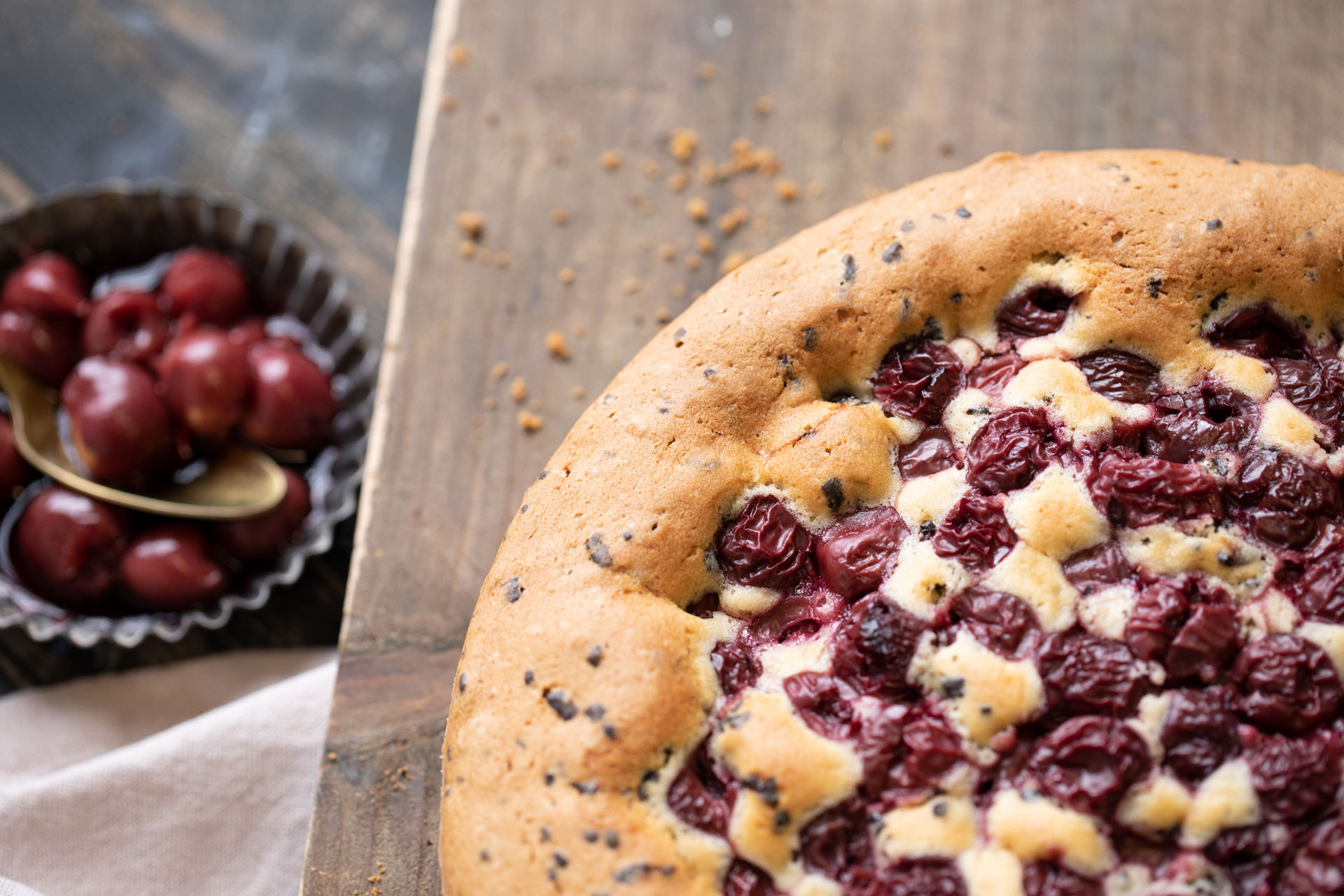 Backmischungen in der Anwendung (Kirschkuchen)