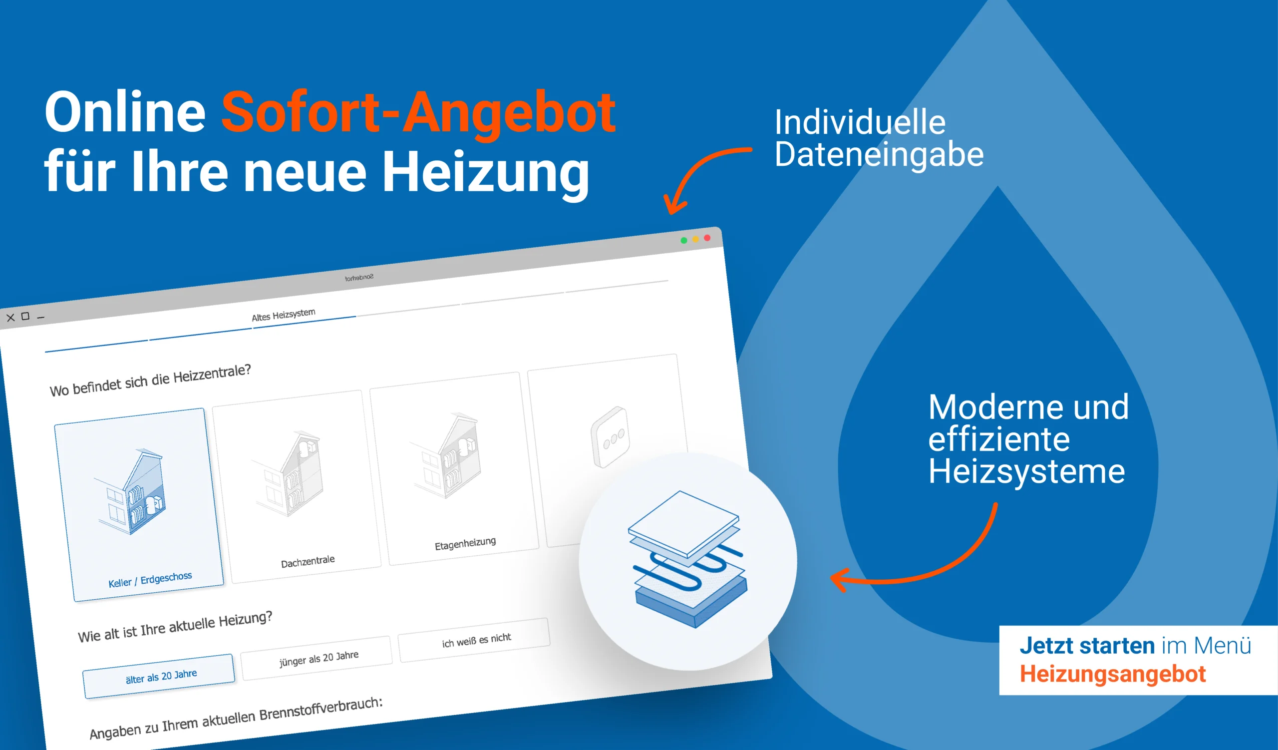 Heizungsangebot für eine neue Heizung