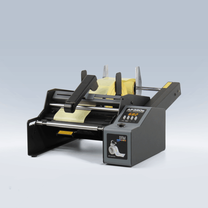 DTM AP360 halbautomatischer Etikettierer für Flaschen und Behälter