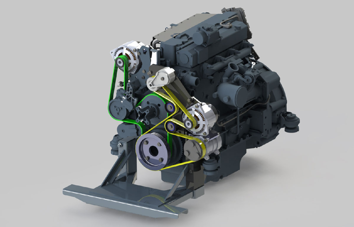 Motoranbau-Konstruktion (CAD)
