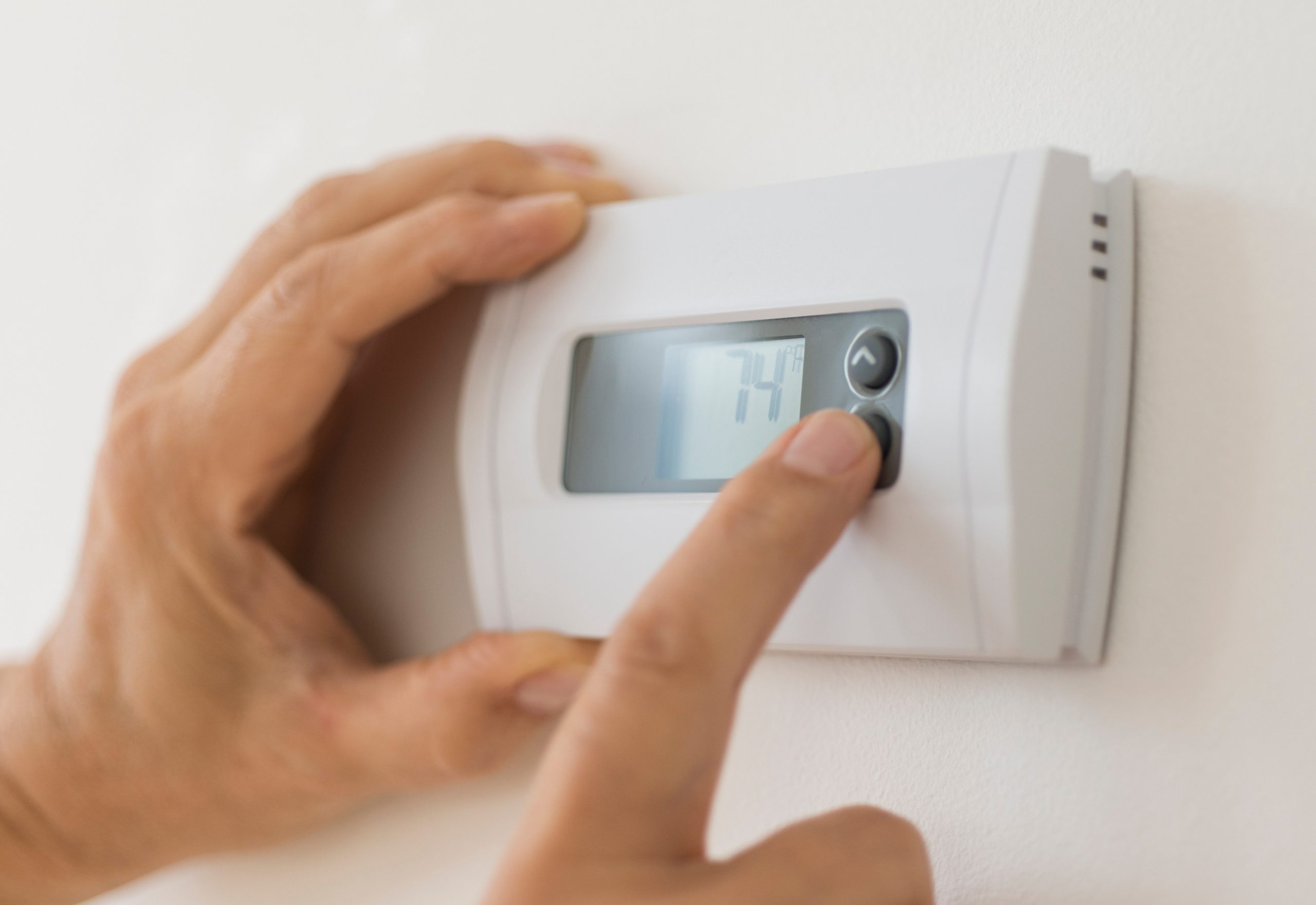 Temperatureinstellung am Gerät