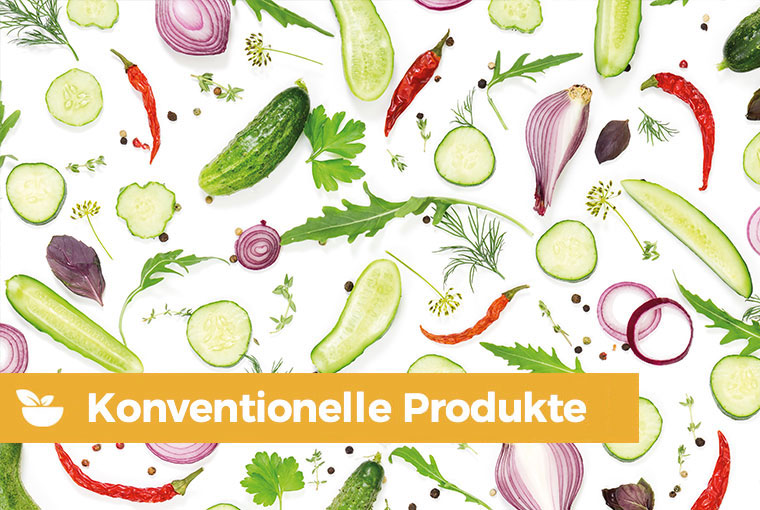 Konventionelles Sortiment pflanzlicher Trockenrohstoffe