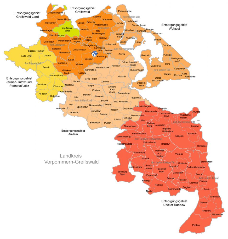 Entsorgungsgebiete Landkreis Vorpommern-Greifswald