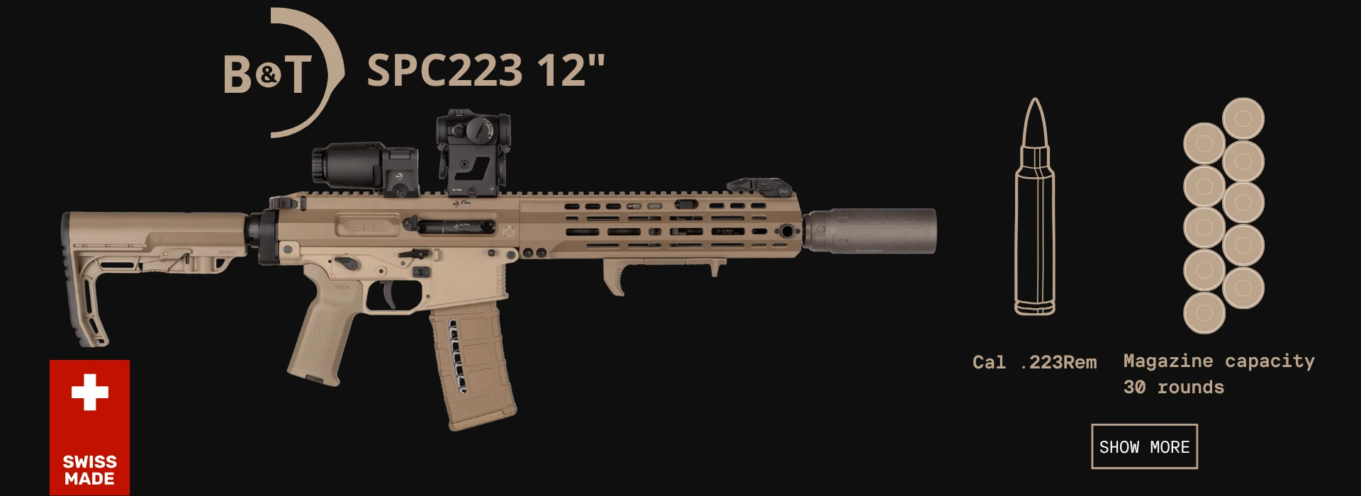 B&T SPC223 – 12" 5.56 NATO