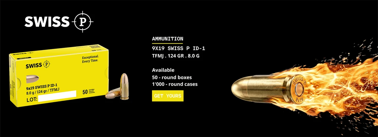 Swiss P 9x19 Munition 124 gr TMFJ