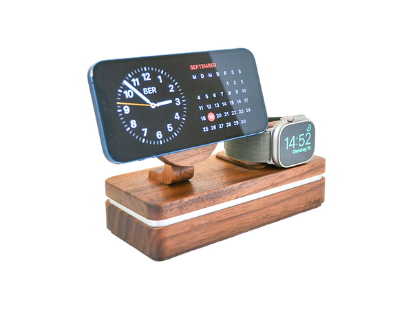 4-in-1 MagSafe Ladestation Holz