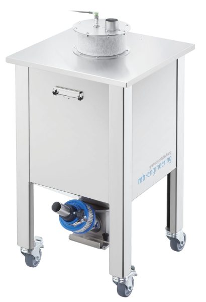 INOX-Silo mit Filterdeckel