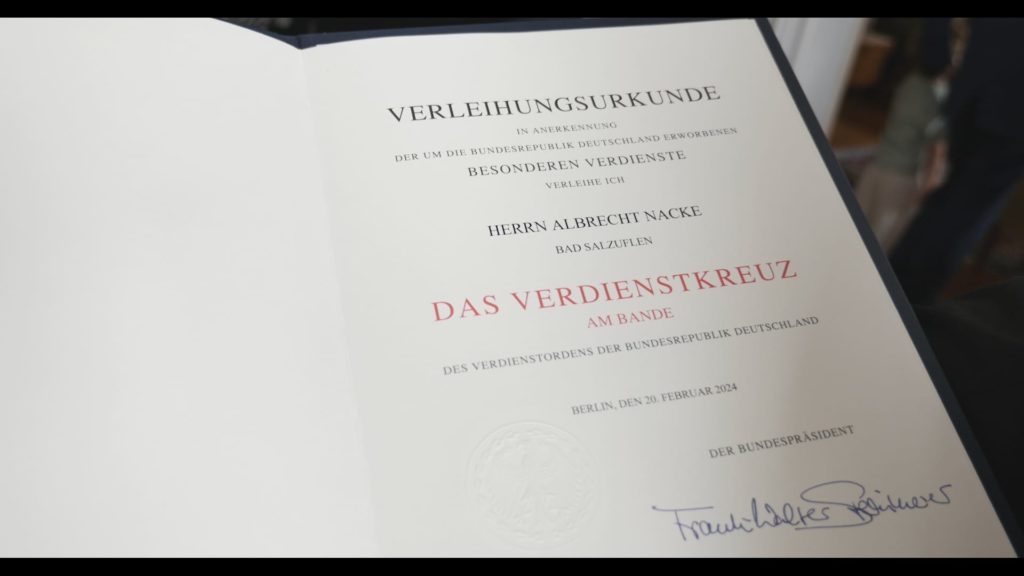 Feierliche Verleihung des Verdienstkreuzes am 23.08.2024