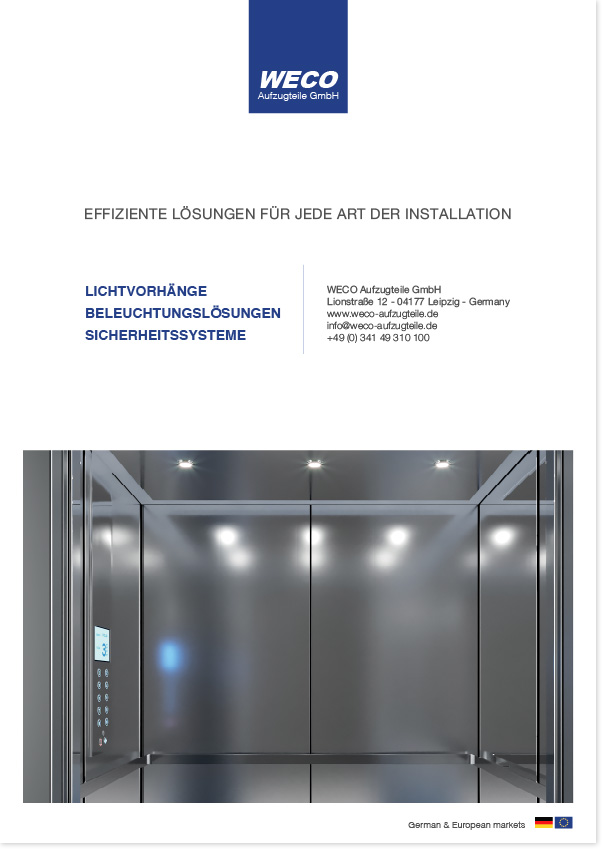 WECO Aufzugteile – Katalog