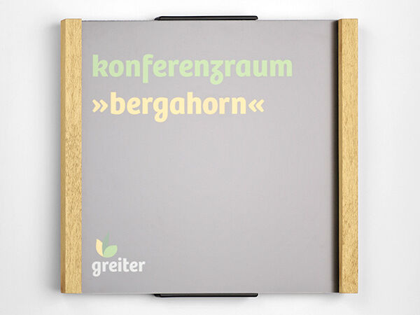 Solid wood door sign