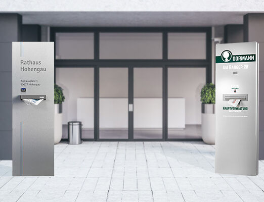 Letterbox and doorbell stele