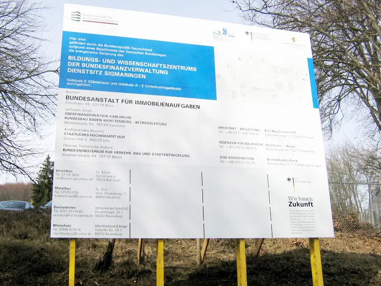 Construction site sign