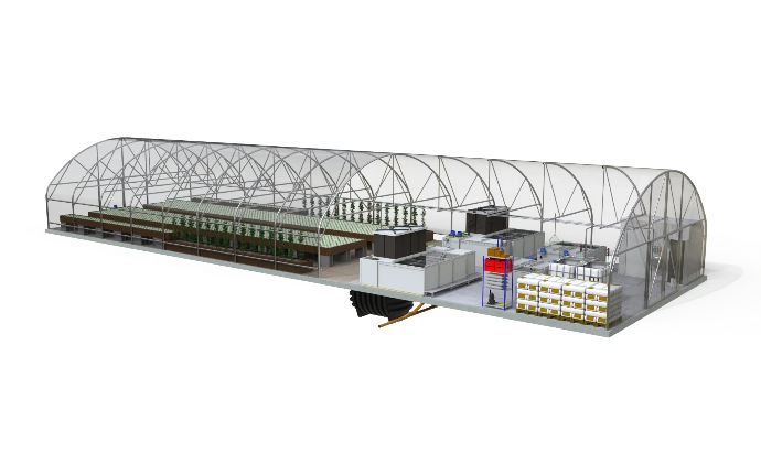 MOD Plug-and-Play-Modul mit Gewächshaus
