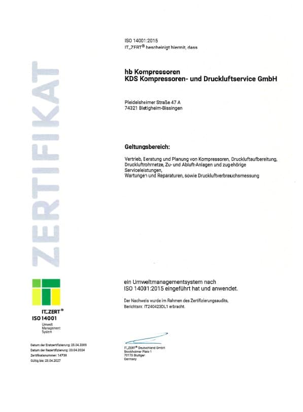 Umweltmanagement nach ISO 14001:2015