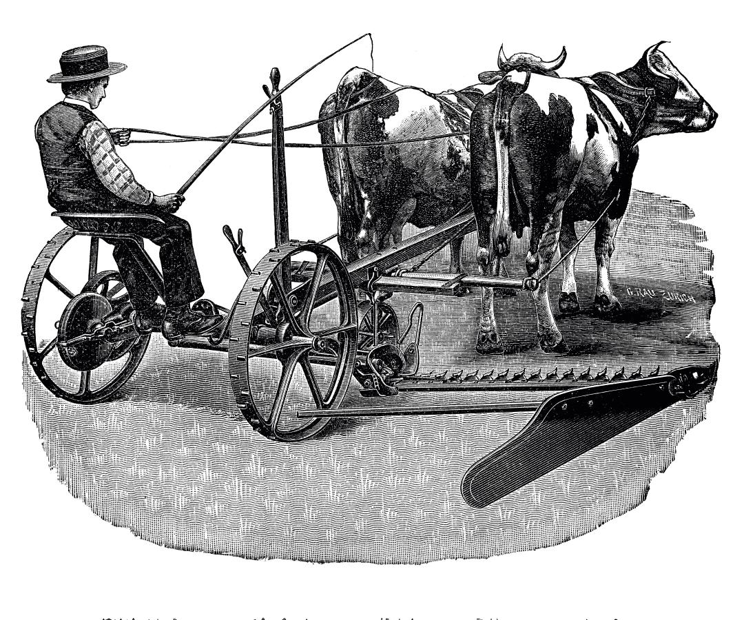 Mähmaschine um 1890