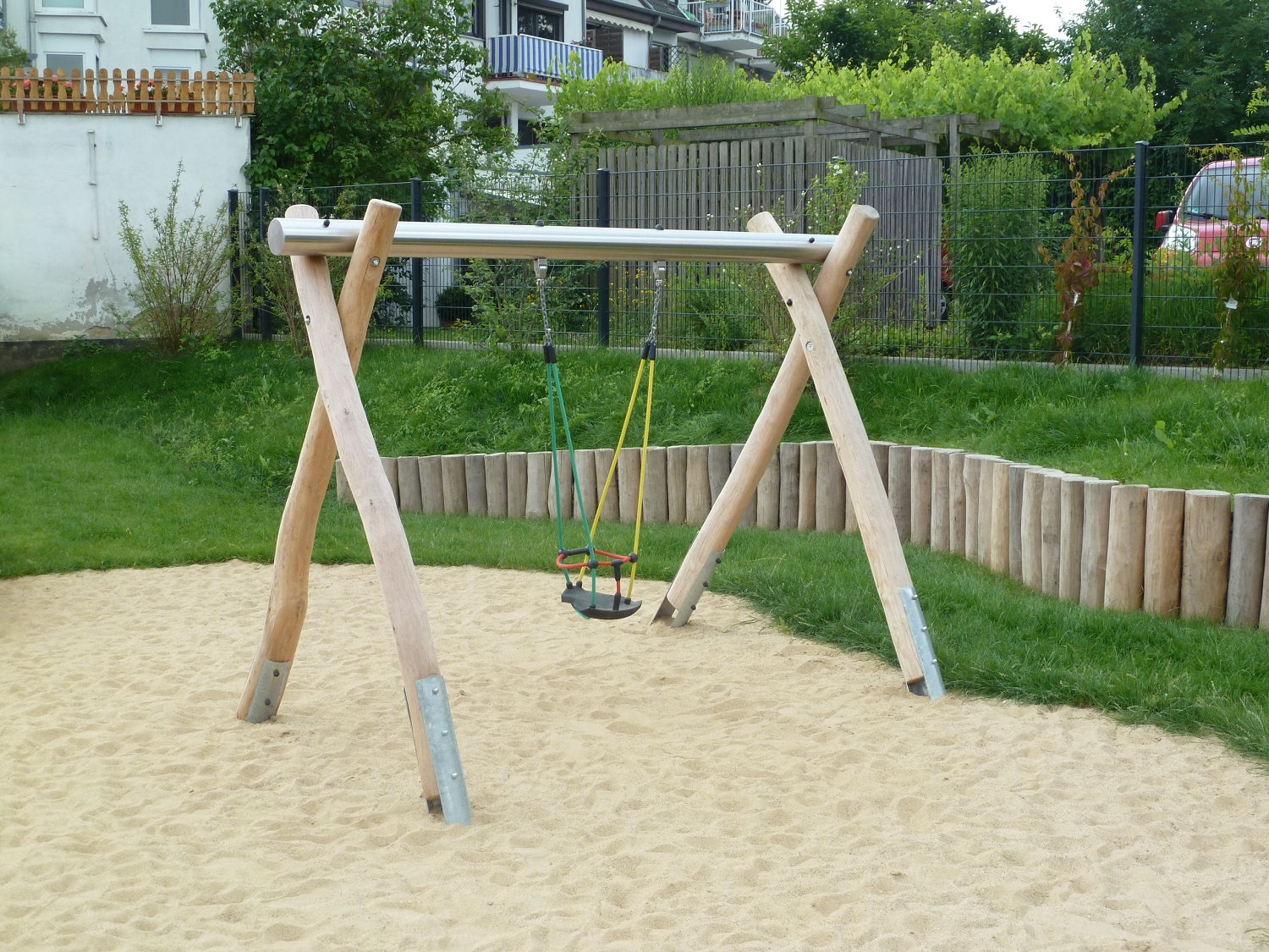 Einzelschaukel A-Bock mit Edelstahlquerbalken