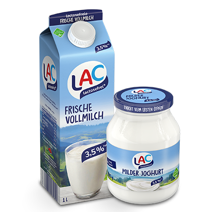 LAC lactosefreie Milch und Naturjoghurt