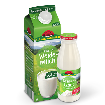 Weidemilch in der Mehrweg-Glasflasche