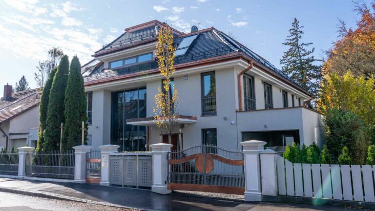 High-end villa with multiroom audio and black cinema