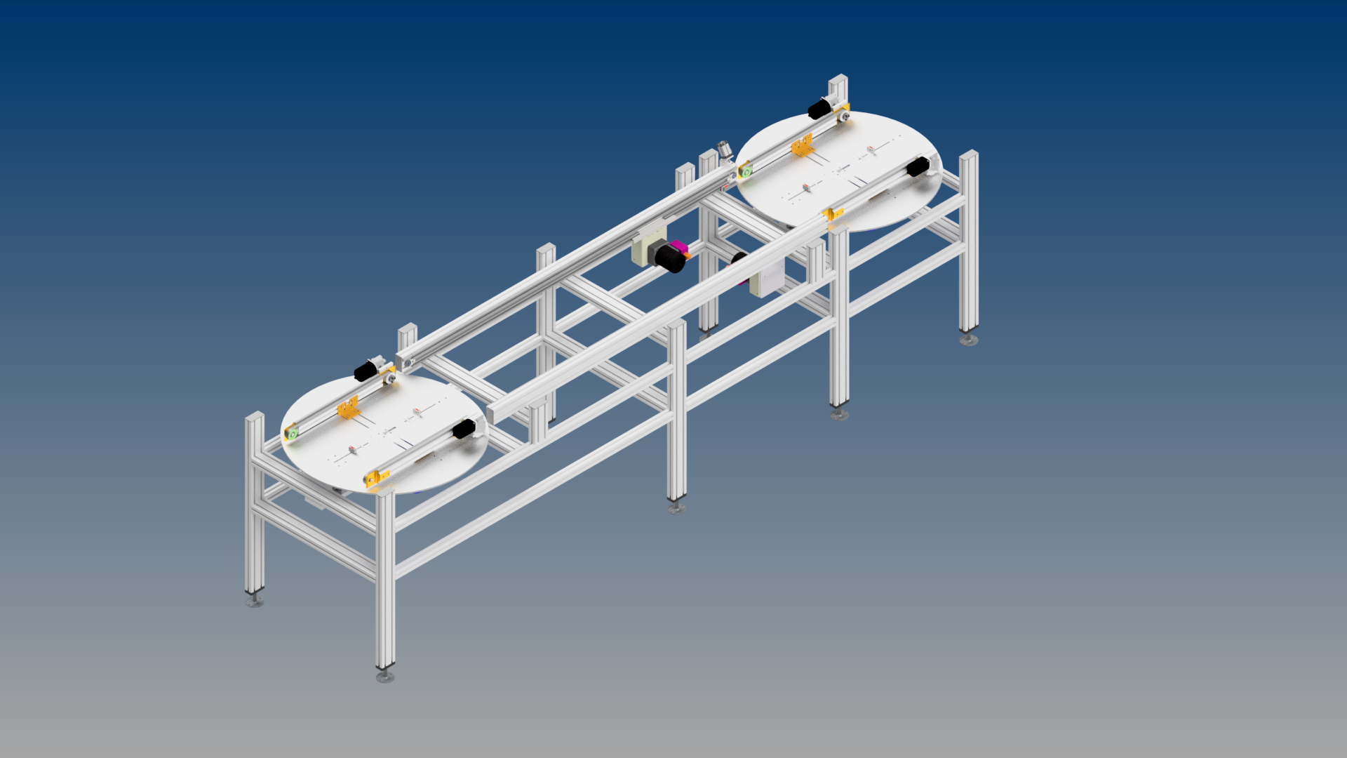 Rotation Station with Accumulation Roller Conveyor