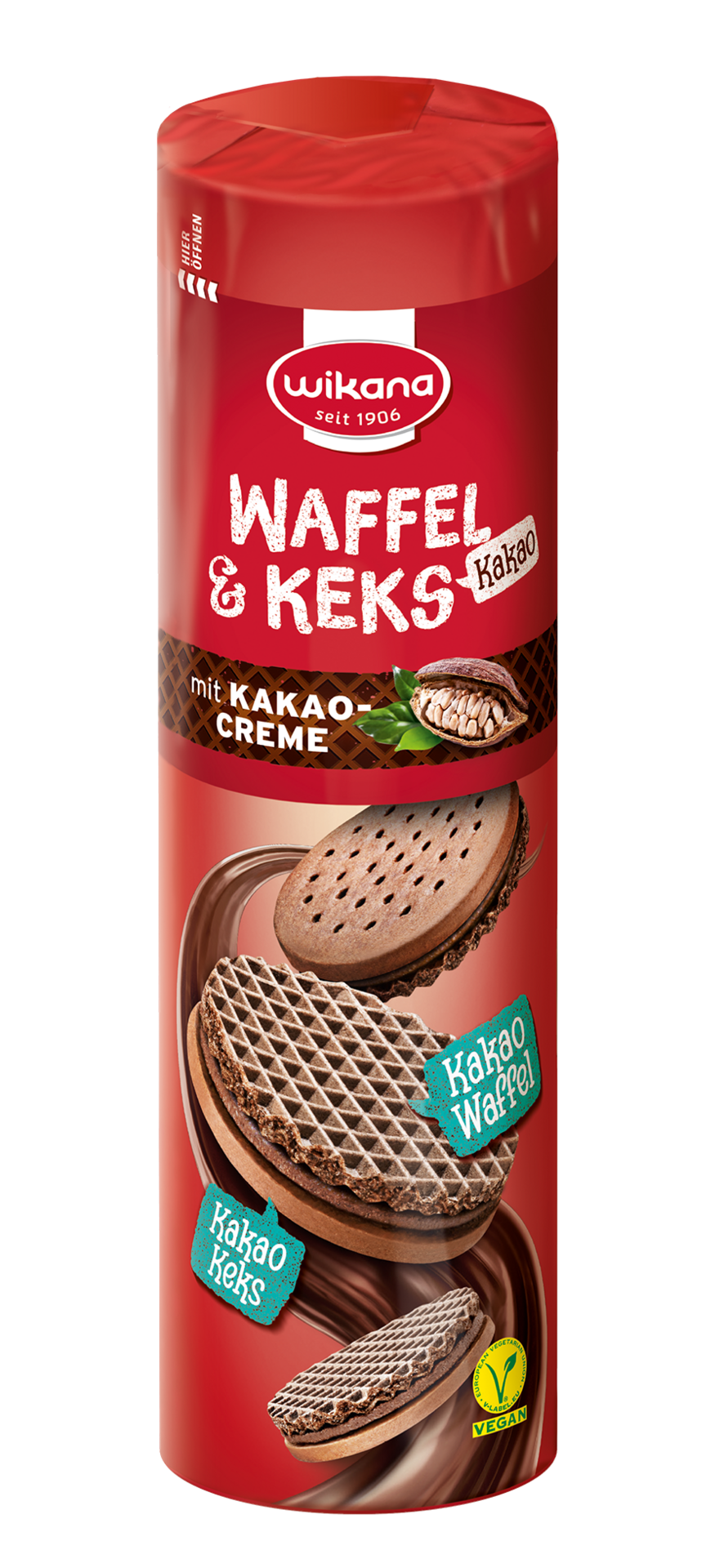 Waffel & Keks mit Kakaocreme