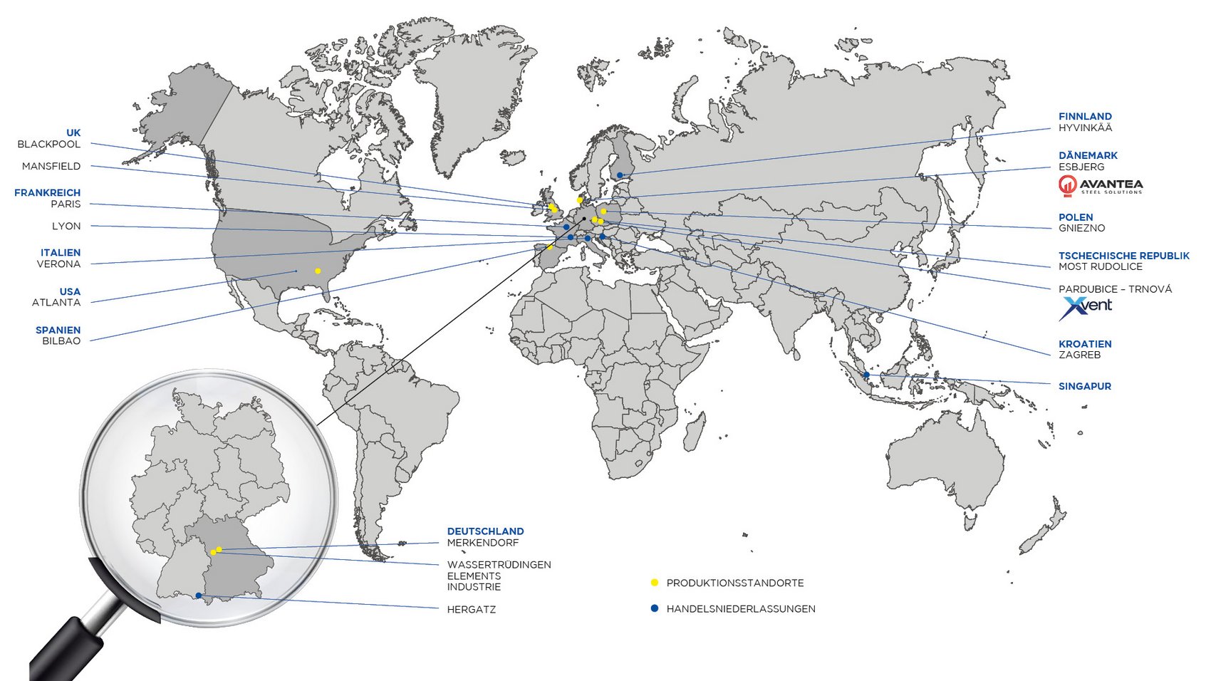 Weltweite Präsenz in 60 Ländern