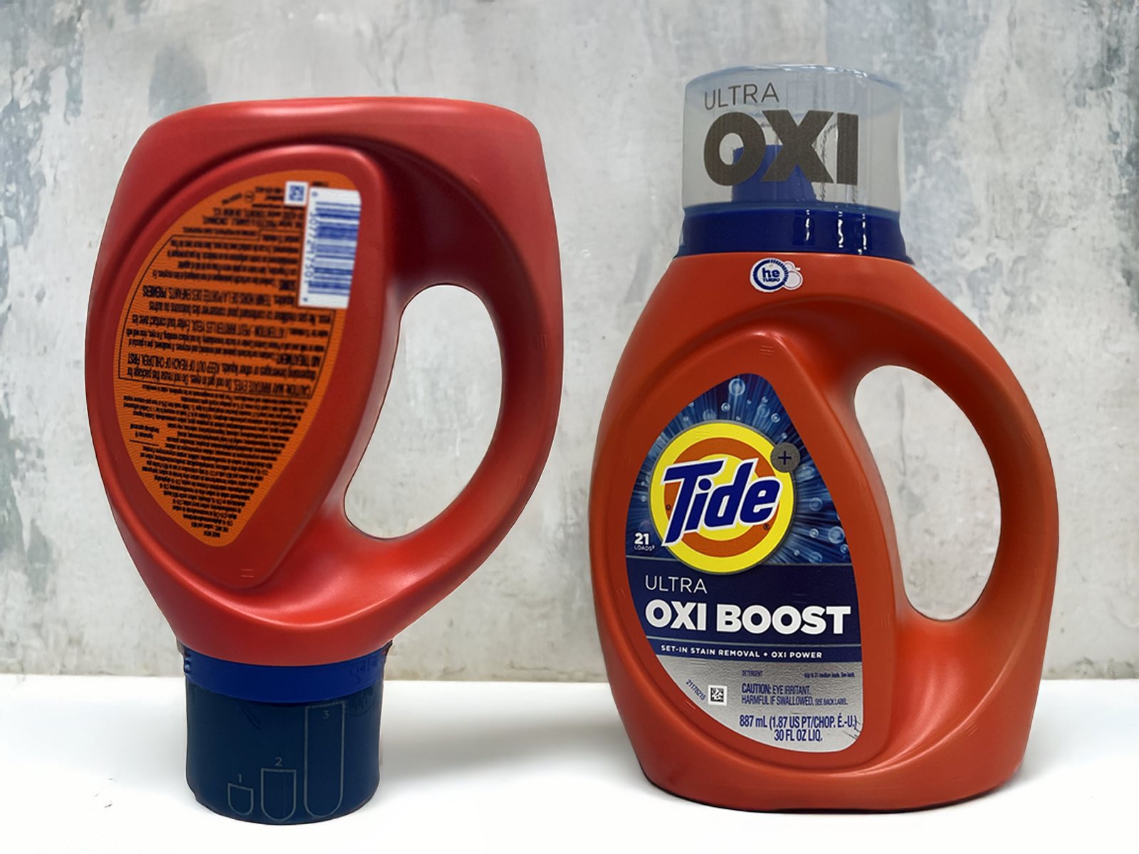 Lasermarkierte Verpackung (Tide Ultra OXI Boost)