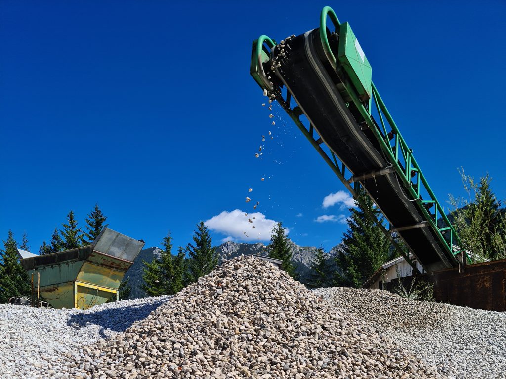 Materialsorten im Kieswerk