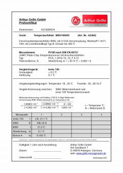 Prüfzertifikat PZ-DS85
