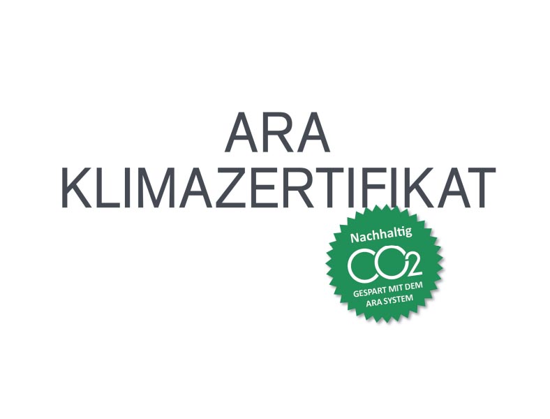 ARA-Klimazertifikat für Nachhaltigkeit