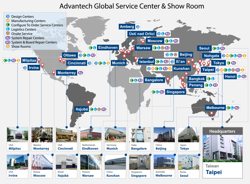 Standortkarte Advantech