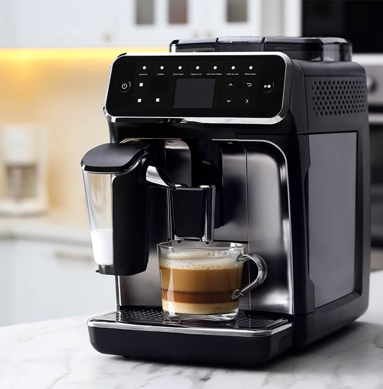 Kaffeemaschine im Küchenumfeld