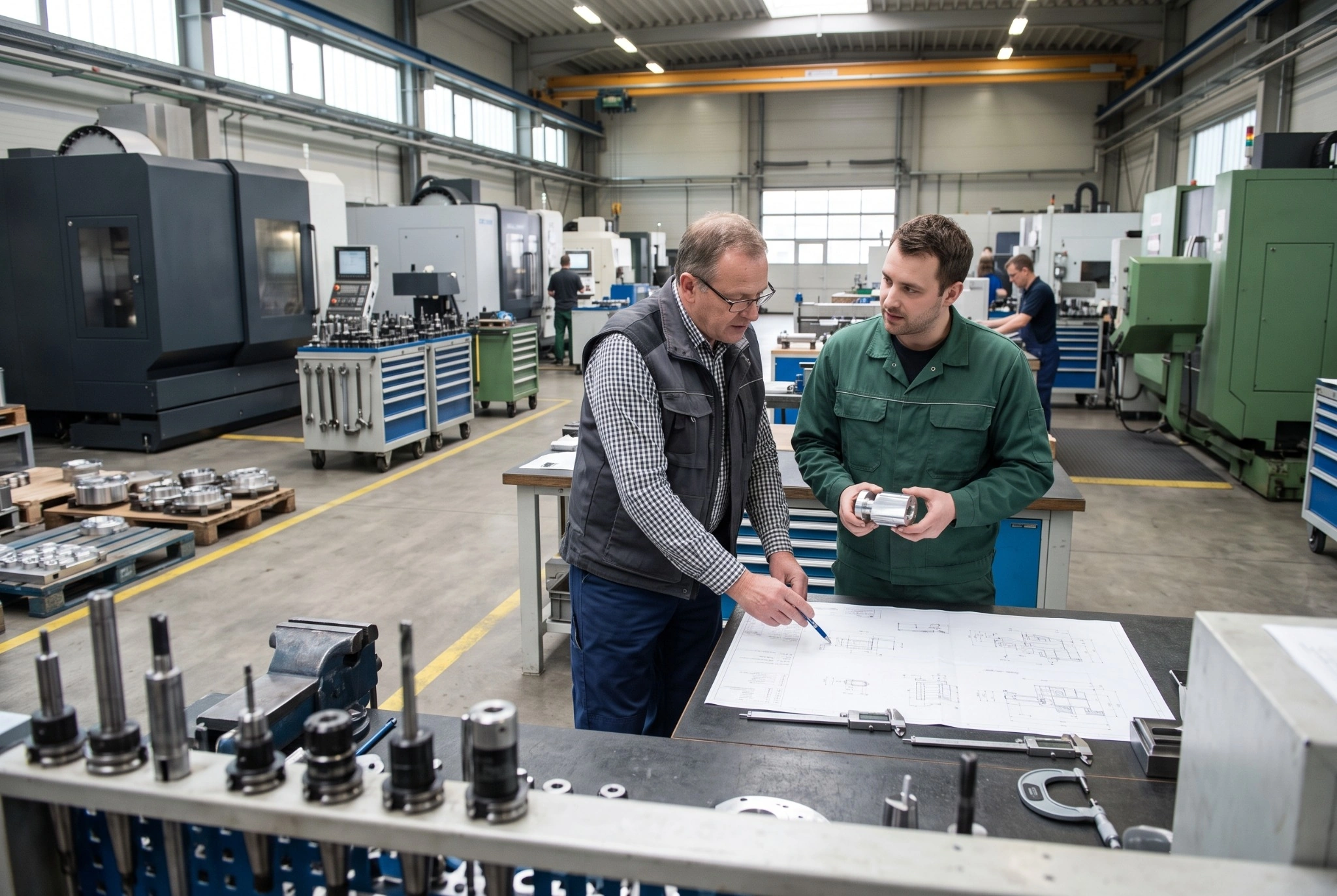 Technischer Austausch in der Fertigung