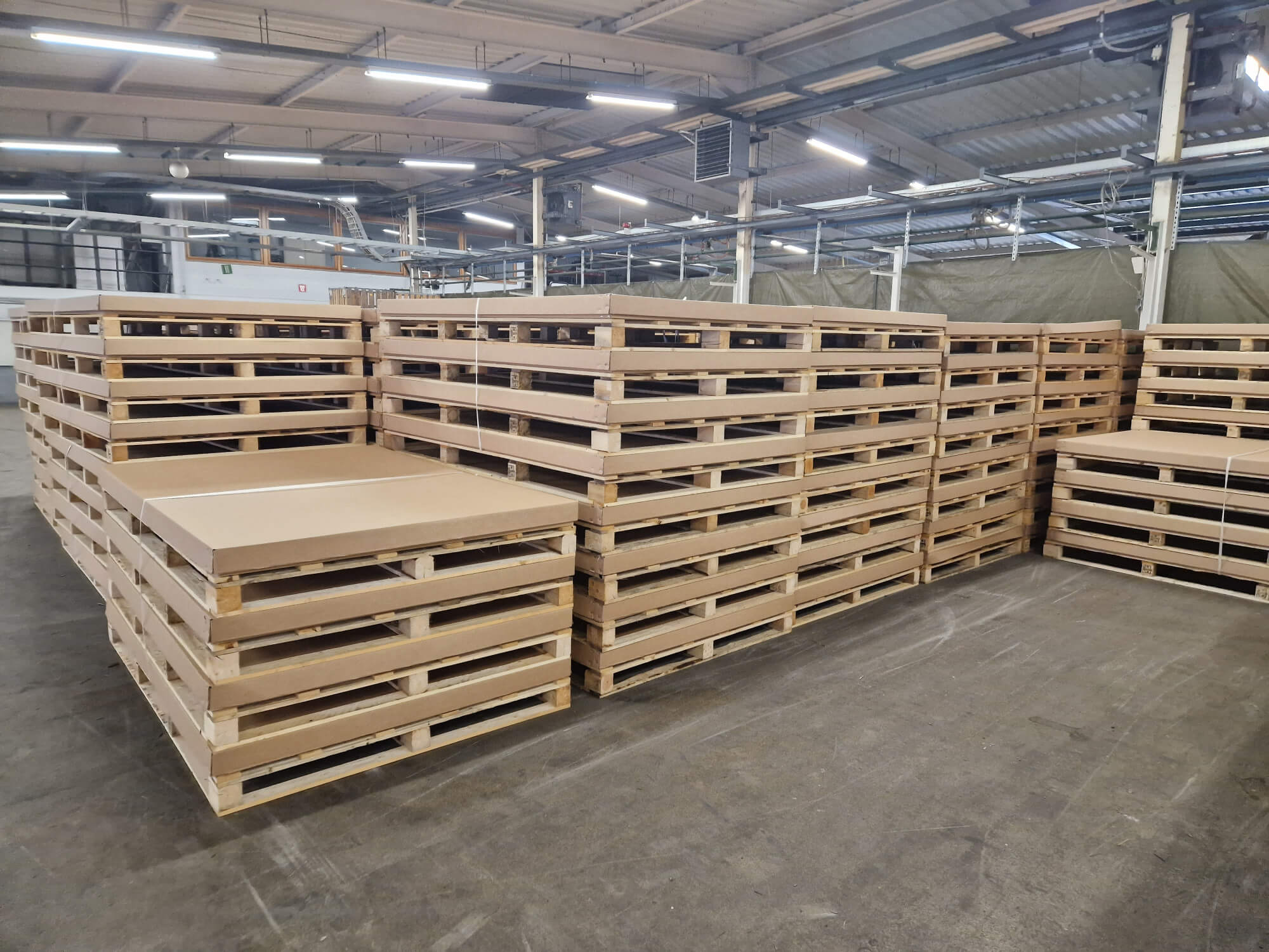 Sortierte Europallets nach EPAL-Kriterien