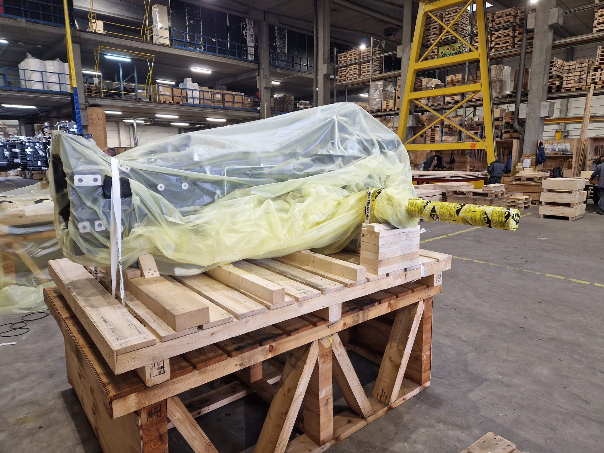 On-site-Verpackung großer Maschinen