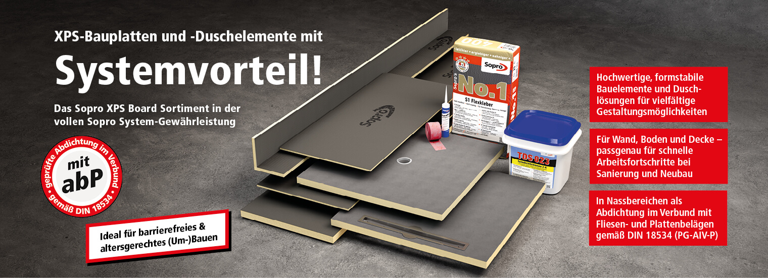 XPS-Bauplatten und Duschelemente