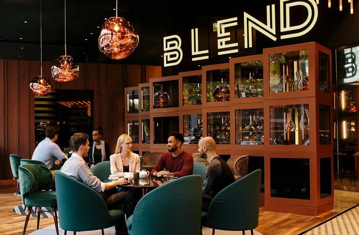 Winewall aus gekühlten Würfeln