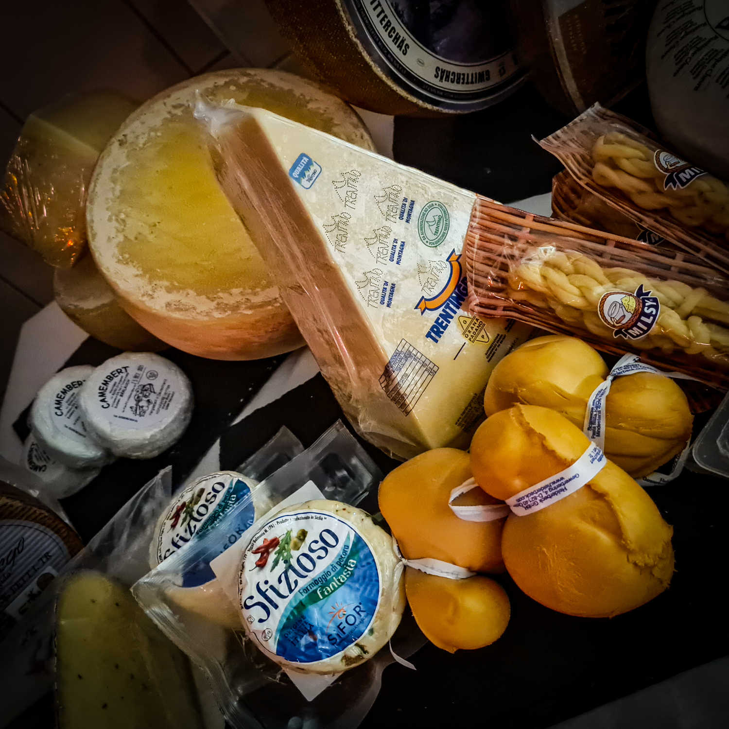 Cheese selection for a tasting