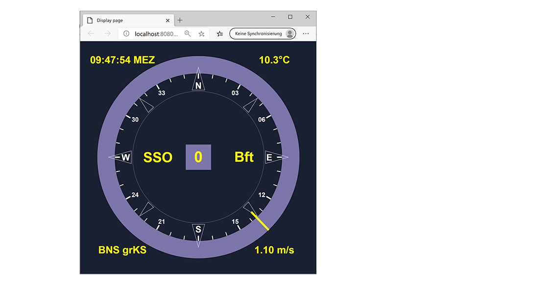 Web-based wind rose