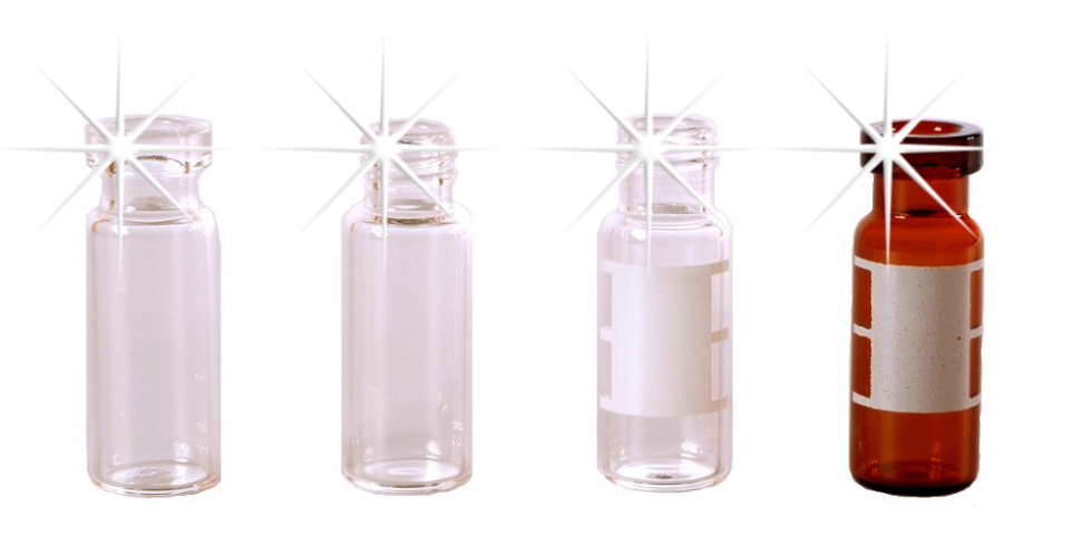 Desaktivierte Glasflaschen und Vials